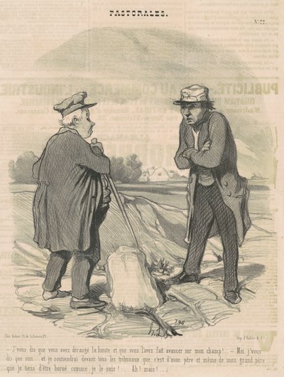 Ik zeg je dat je de grens hebt verstoord ... door Honoré Daumier