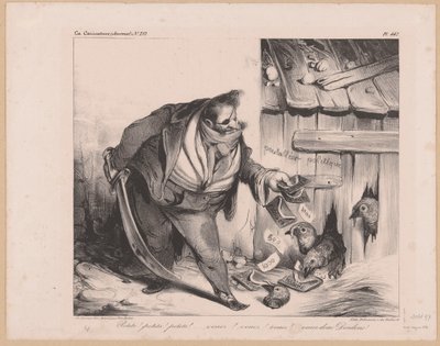Karikatuur van koning Lodewijk Filips I van Frankrijk als bandiet door Honoré Daumier