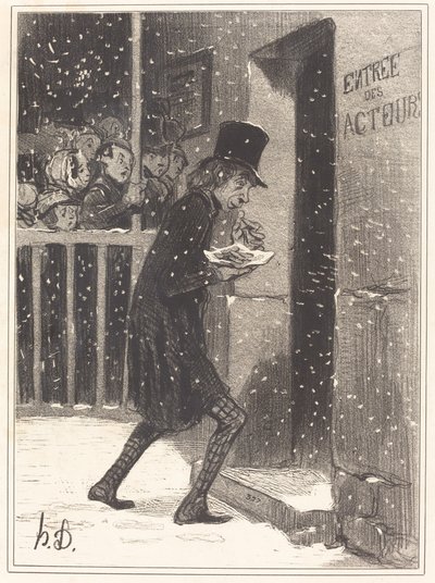 De acteur van de Funambules door Honoré Daumier