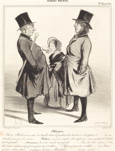 De Adoptie - Ah zo! Robert, mijn vriend... door Honoré Daumier