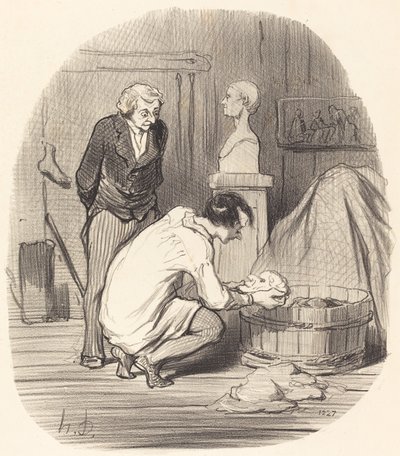 De Kunstenaar - Dat is Klaar!... door Honoré Daumier