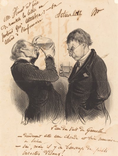 Het water van de put van Grenelle door Honoré Daumier