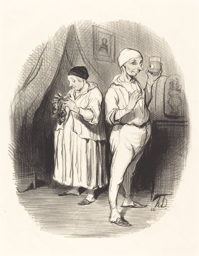 Het Oog van de Meester door Honoré Daumier