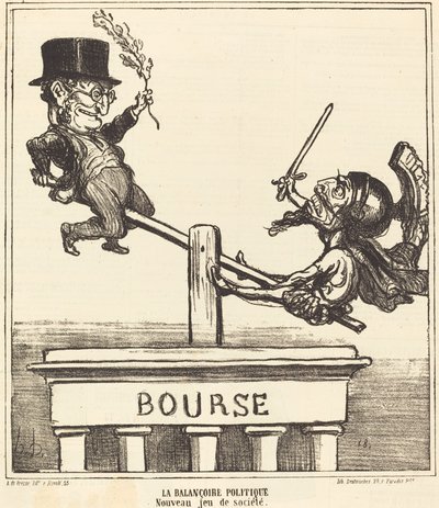 De politieke schommel door Honoré Daumier