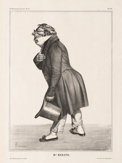 La Caricature, Pl. 314, Graaf de Keratry door Honoré Daumier