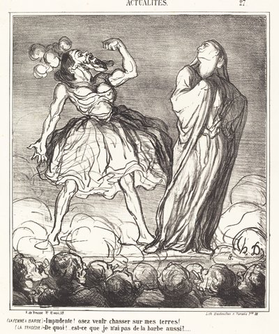 De Baardvrouw door Honoré Daumier