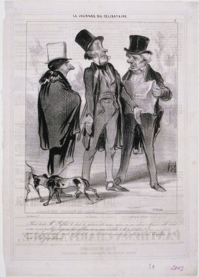 De Dag van de Vrijgezel door Honoré Daumier