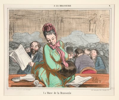 La Muse de la Brasserie door Honoré Daumier