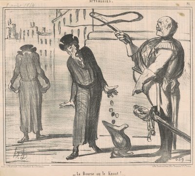 De beurs of de zweep! door Honoré Daumier