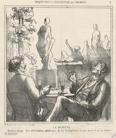 De drinkplaats door Honoré Daumier
