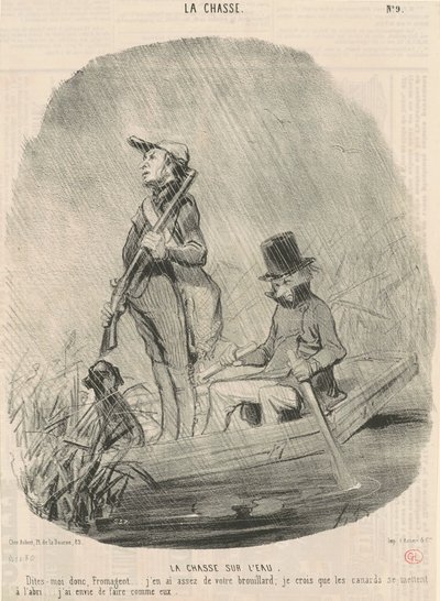 De jacht op het water door Honoré Daumier