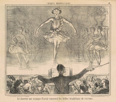 De danser die trots is behouden te hebben... door Honoré Daumier