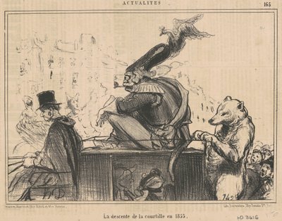 De afdaling van de Courtille in 1855 door Honoré Daumier