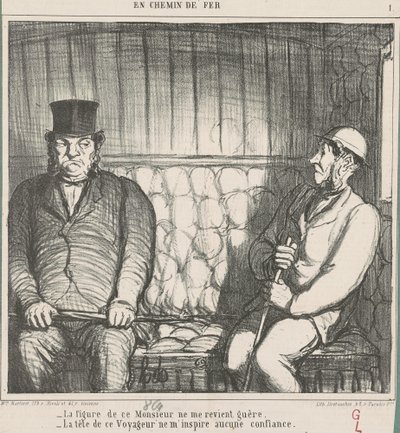 Het gezicht van deze heer bevalt me niet... door Honoré Daumier