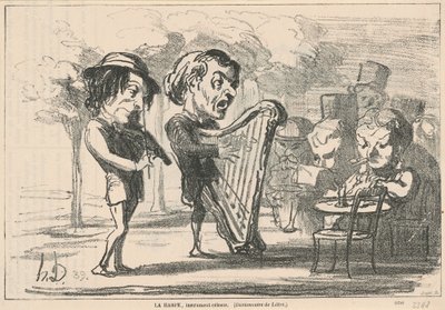 De harp, hemels instrument door Honoré Daumier