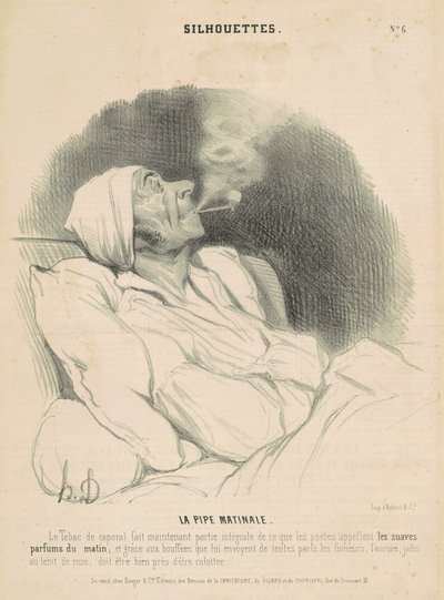 De ochtendpijp door Honoré Daumier