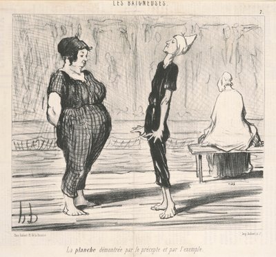 De plank gedemonstreerd door het voorschrift... door Honoré Daumier