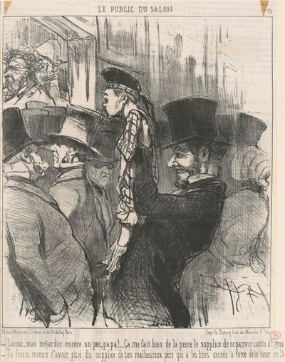 Laat me nog eens kijken... papa! door Honoré Daumier