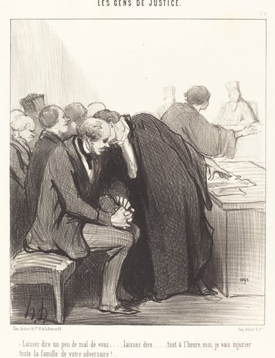 Laissez dire un peu de mal de vous... door Honoré Daumier