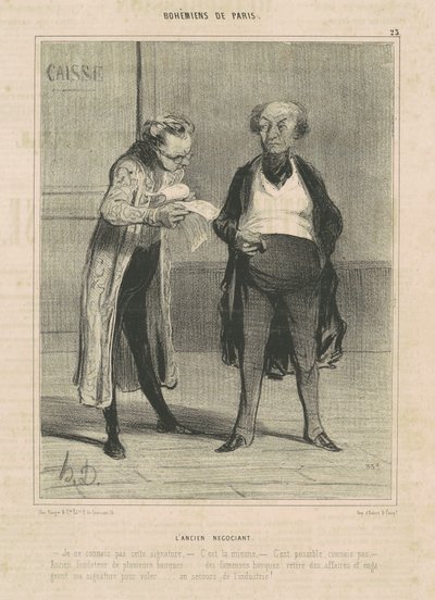 De voormalige handelaar door Honoré Daumier