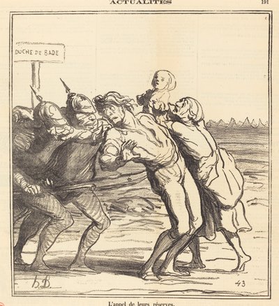 De Oproep van hun Reserves door Honoré Daumier