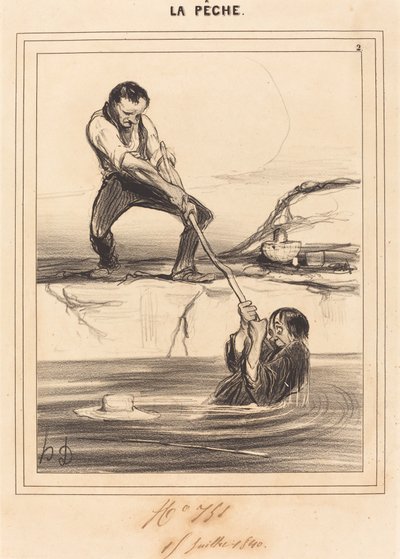 Le Barbillon entraine... door Honoré Daumier