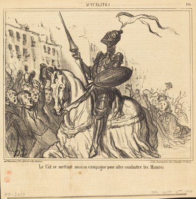 Le Cid gaat ook op campagne... door Honoré Daumier