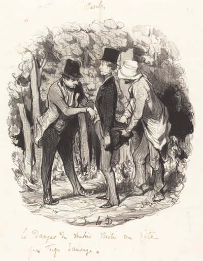 Het gevaar van... een te wilde plek bezoeken door Honoré Daumier