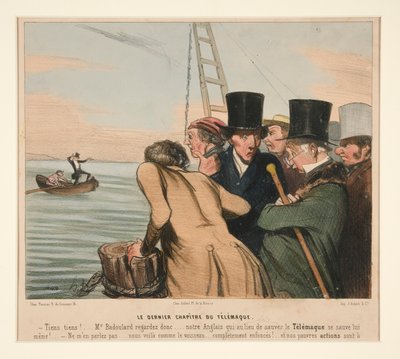 Het laatste hoofdstuk van Telemaque, uit La Caricature (Journal) door Honoré Daumier