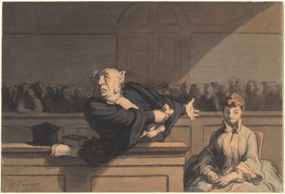 Le Défenseur (Raadsman voor de Verdediging) door Honoré Daumier