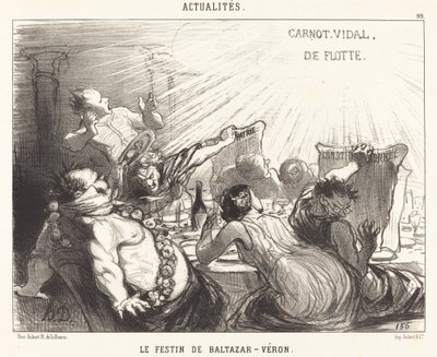 Het Feest van Baltazar-Véron door Honoré Daumier