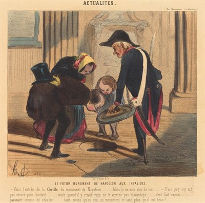 Het toekomstige monument van Napoleon bij de Invalides door Honoré Daumier