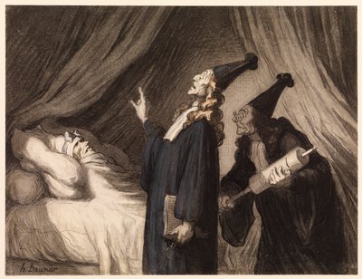 De Ingebeelde Zieke door Honoré Daumier