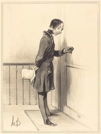 De thuisbedelaar door Honoré Daumier