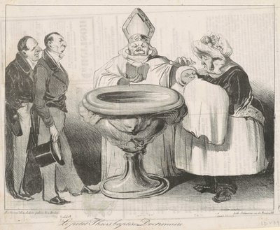 De kleine Thiers, gedoopt als doctrinair door Honoré Daumier