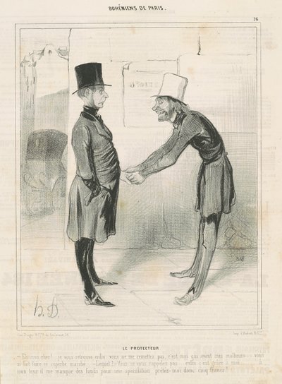 De beschermer door Honoré Daumier