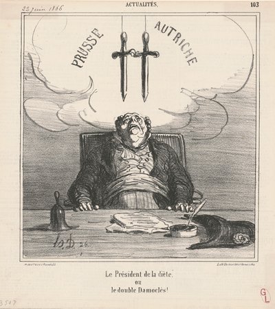 De voorzitter van de diëet door Honoré Daumier