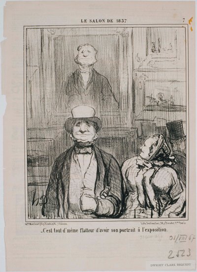 De Salon van 1857 - Wat, is het in deze kelder dat... door Honoré Daumier