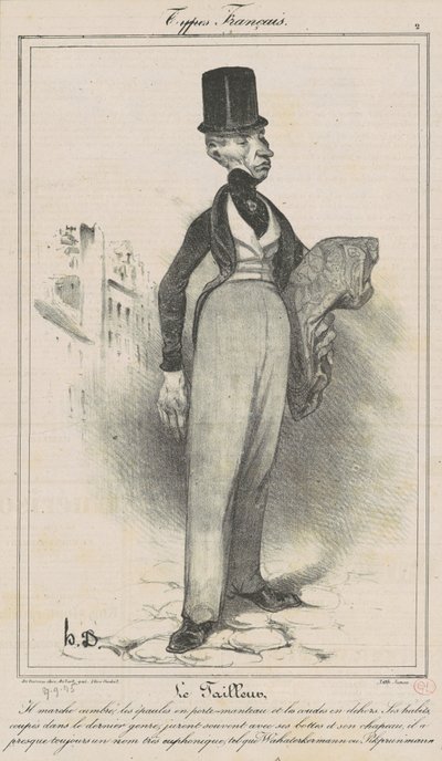 De Kleermaker door Honoré Daumier