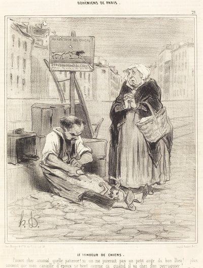 De hondenscheerder door Honoré Daumier