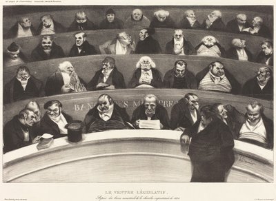 De wetgevende buik door Honoré Daumier