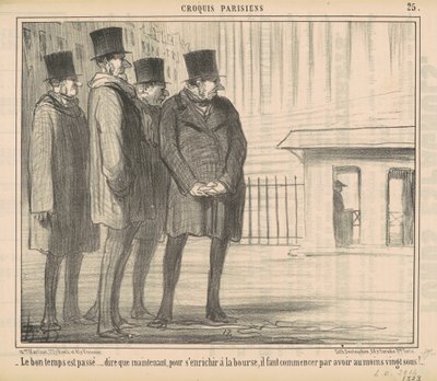 De goede tijden zijn voorbij door Honoré Daumier