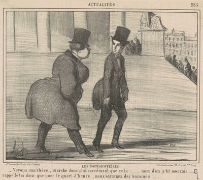 De kleine beleggers... Laten we eens kijken, mijn beste... door Honoré Daumier