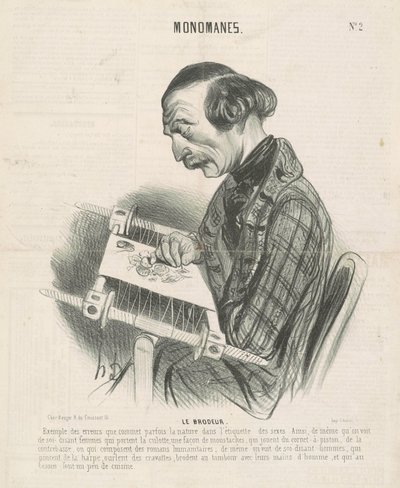 De borduurder door Honoré Daumier
