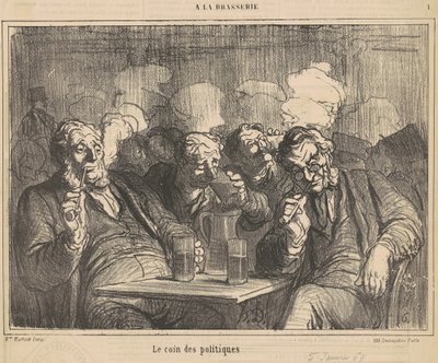 De hoek van de politici door Honoré Daumier