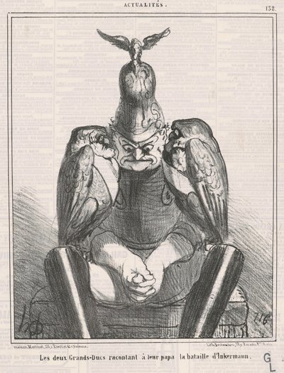 De twee grote hertogen vertellen... Inkermann door Honoré Daumier
