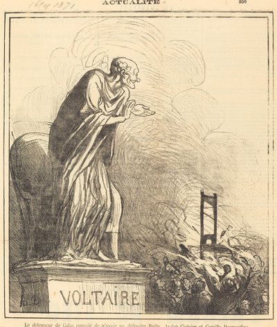 De verdediger van Calas getroost... door Honoré Daumier