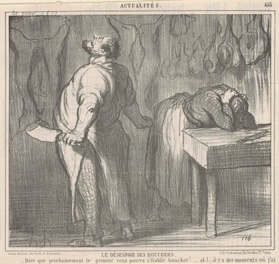 De wanhoop van de slagers door Honoré Daumier