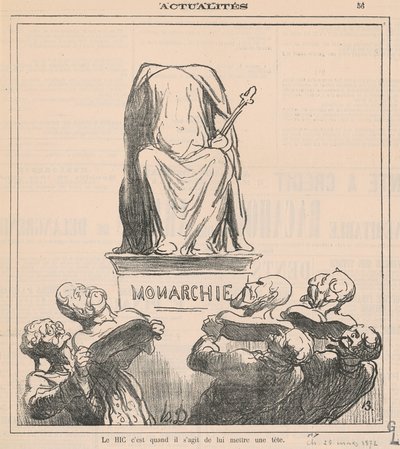 Het probleem is wanneer je hem een hoofd moet geven door Honoré Daumier