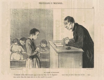 De geschiedenisles door Honoré Daumier